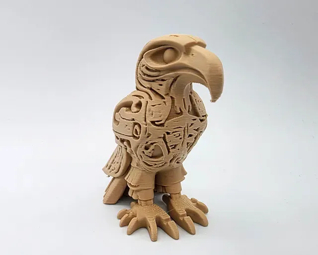 Carved Wooden Eagle Totem — Image 5 of 9