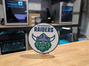 Canberra Raiders NRL Rugby Logo Round Coaster