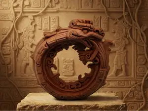 Ouroboros Sculpture Aztec / Mayan