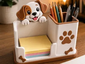 Happy Puppy Desk Organizer – Cute Dog Design