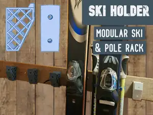 Ski wall holder - rack