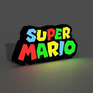 Super Mario Logo Lightbox LED Lamp