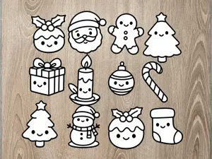 Kit para colorear de adornos navideños