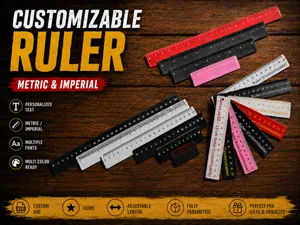 Customizable Ruler – Personalized Text, Icons, SVG