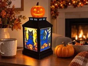 Halloween Lithophane Lantern + Pumpkin Topper