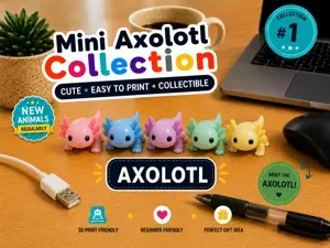 Mini Axolotl Fidget – Collection Mini Animal #01