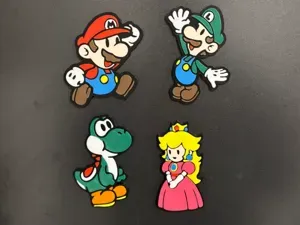 H2C(6~8色)Q版超级马里奥Mario角色冰箱贴-马里奥、路易吉、碧姬、耀西