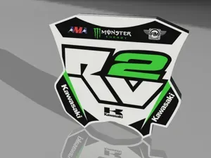 Ryan Villopoto RV2 motocross number plate lightbox