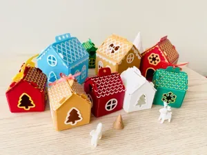 小房子礼品盒-从平面到3D折叠(Q_Craft)