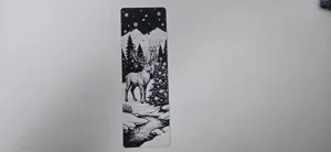Christmas Reindeer Snowy Forest Bookmark