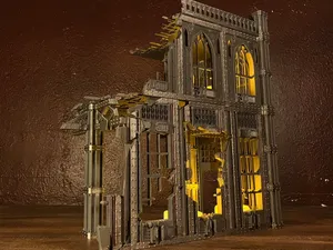 Damaged Imperial Office Wargame Terrain 