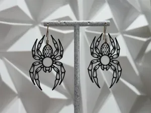 Aretes Black Widow Silk Drops