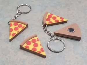 Pizza Fridge Magnet or Keychain