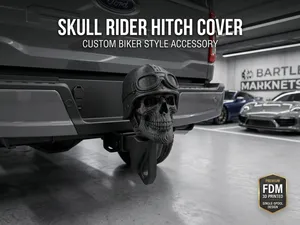 Biker Skull Tow Hitch Cover