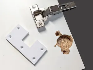 Reinforced Replacement Hinge for Broken Cabinets
