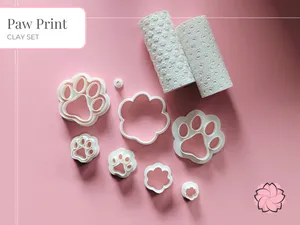 Paw Print Clay Cutter Set