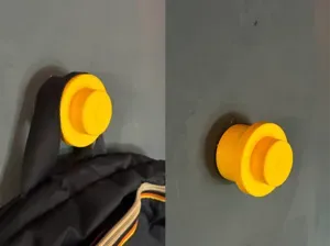 dress coat hook with round stud