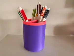 2-Compartment Desk Pencil Holder - 2 Sizes