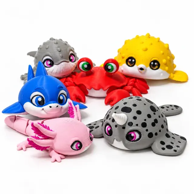 Cute Sea Animals Bundle - Articulated Flexi — Image 12 of 21