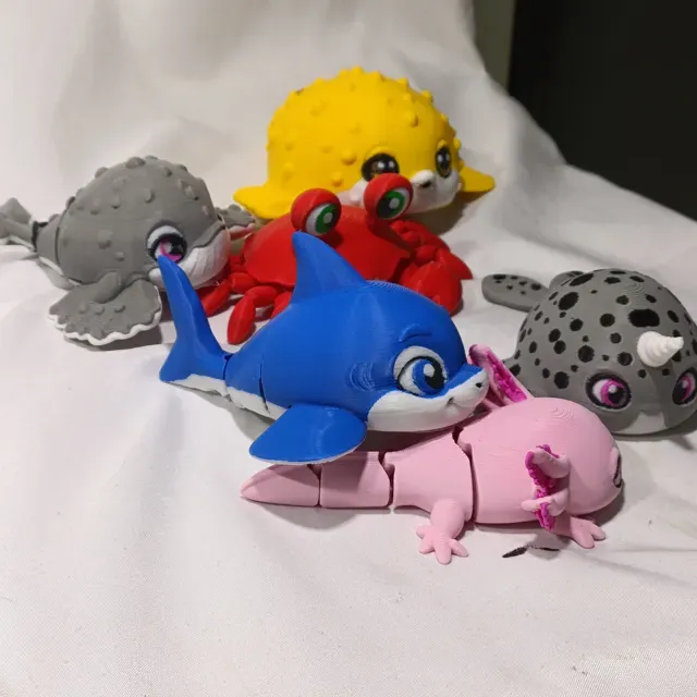 Cute Sea Animals Bundle - Articulated Flexi — Image 3 of 21