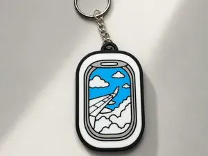 airplane window keychain