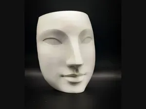 Minimalist Face Sculpture | Modern Decor