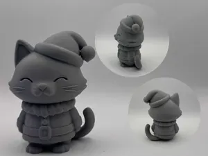 Santa Kitty – Festive Holiday Cat Figurine