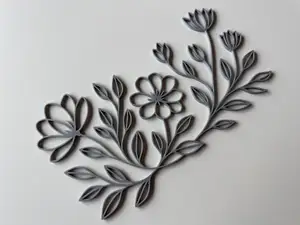 Blumenwiese Wanddeko Fensterbild