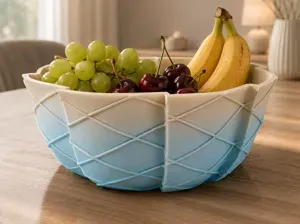 Woven Fruit Bowl. Decorative Fruit Basket
