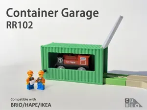 BRIO/HAPE/IKEA toy train garage container