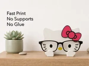 Hello Kitty Glasses Holder - No Supports, Snap Fit