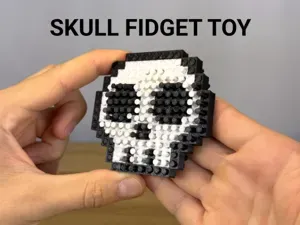 Pin Art Skull Fidget Toy