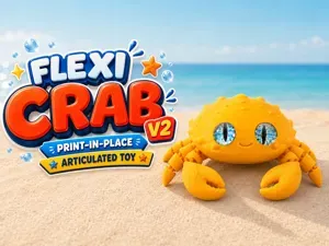 Flexi Crab V2 / Articulated Crab - Print-in-Place