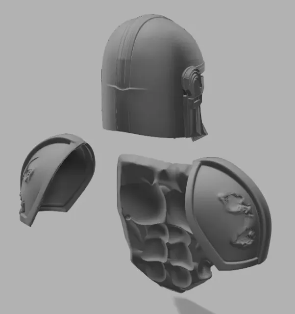 WEARABLE Mandalorian Helmet/Chest/Shoulders Armor — Image 3 of 17