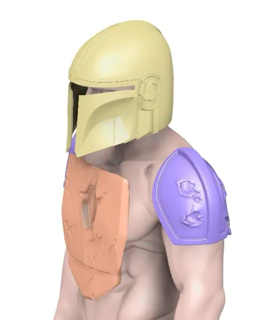 WEARABLE Mandalorian Helmet/Chest/Shoulders Armor — Image 5 of 17