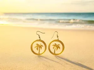 Palm in the circle earrings
