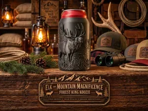 ELK - Mountain Forest King Koozie Can Holder