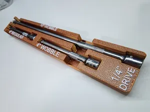 1/4" Drive Socket Extensions Gridfinity Tray