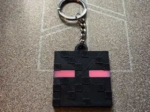 Minecraft-Inspired Enderman Keychain