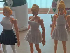 Articulated Female Action Figure Additional parts