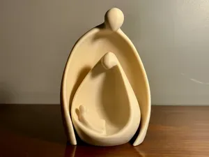 modern Christmas nativity scene - elegant - holy