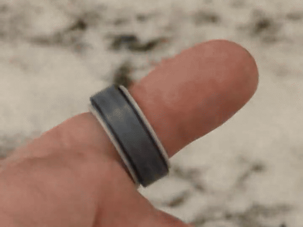 Spinning Fidget Dice Ring (d6+d20)