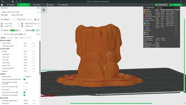 Cute Melting Ice Candle Holder-NO SUPPORTS-Serev3D — Фото 4 из 5