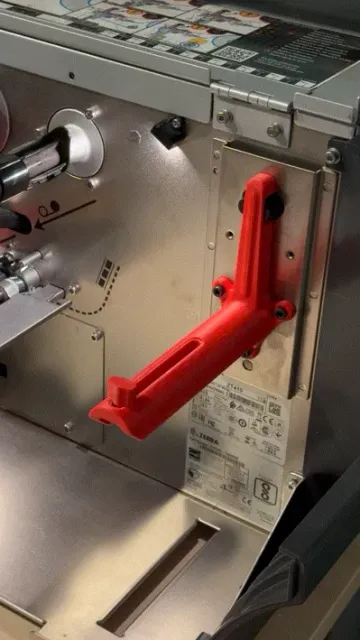 Zebra ZT410 Adjustable Roll Holder (Ø 3.9–12.2 cm) — Image 4 of 7