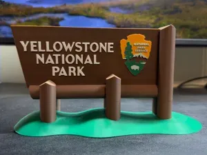 Yellowstone National Park Entrance Sign