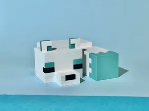 Minecraft Arctic Fox prop (positionable)