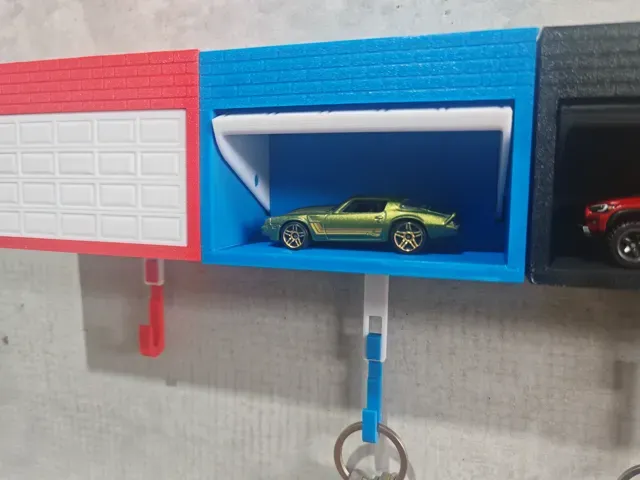 Car Garage Key Holder with Opening Door — Image 4 of 8