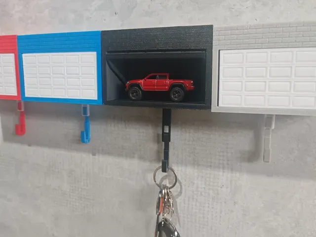 Car Garage Key Holder with Opening Door — Image 3 of 8