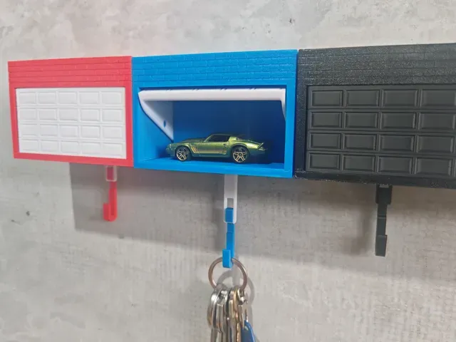 Car Garage Key Holder with Opening Door — Image 5 of 8