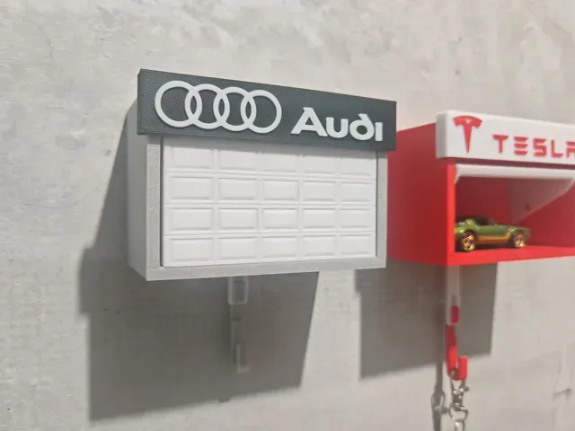 Car Garage Key Holder with Opening Door — Image 8 of 8
